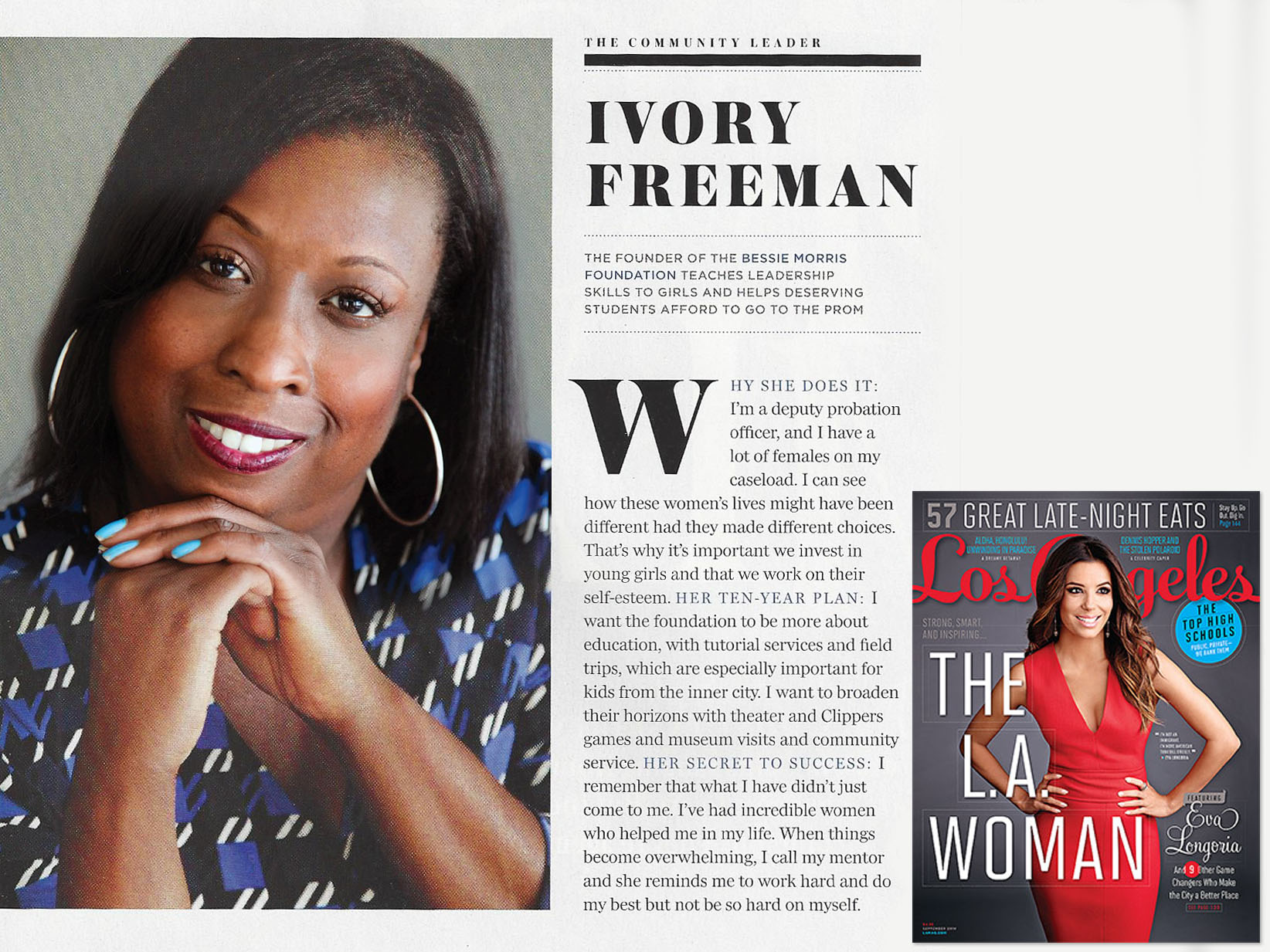 Ivory Freeman featured in LA Magazine